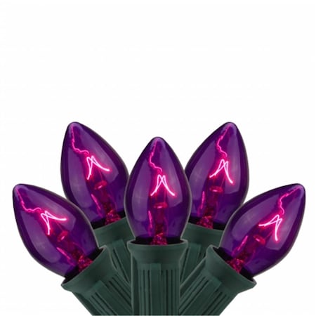 Northlight Seasonal Transparent Purple C Christmas LightsSpacing - Green Wire 31742562